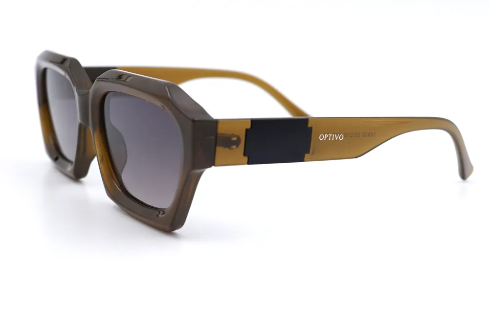 Optivo Brown Rhombus Polarized & UV Protection Sunglass