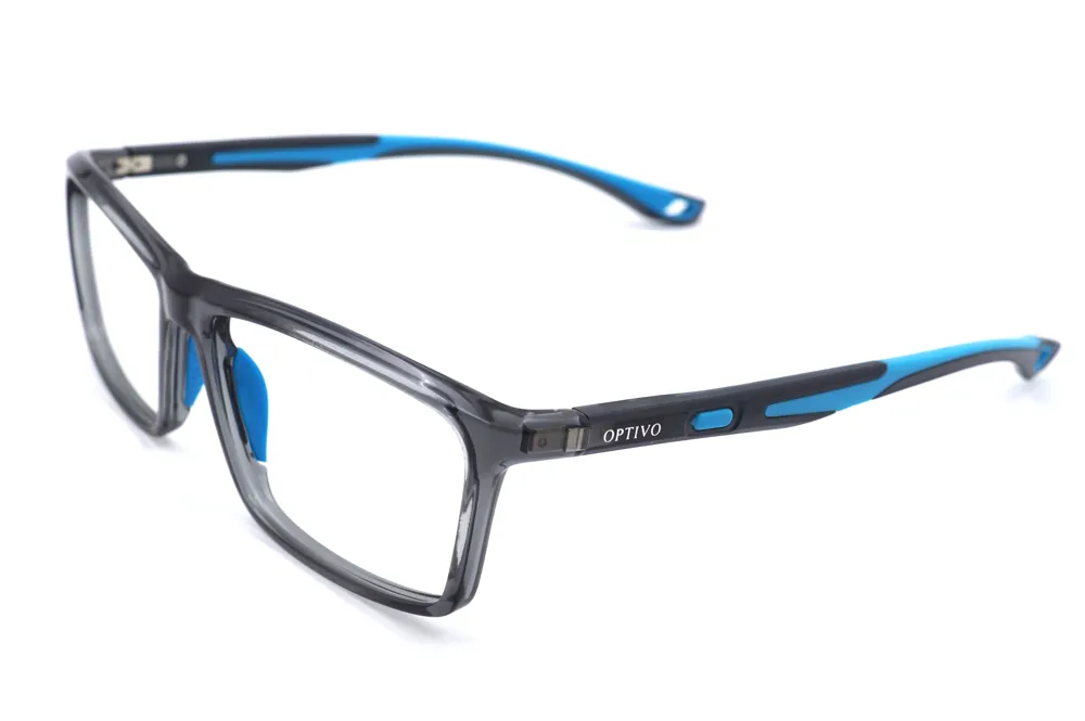 Optivo Black Rectangle Full Rim Eyeglass