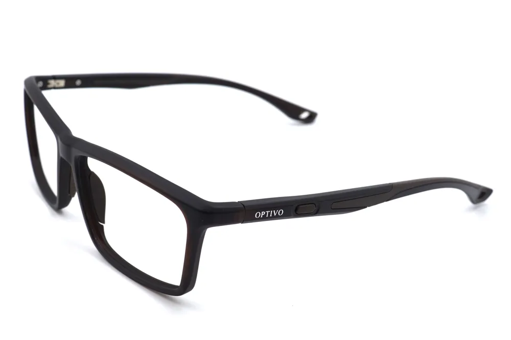 Optivo Black Rectangle Full Rim Eyeglass
