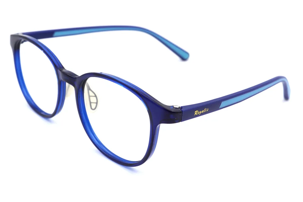 Regalis Blue Round Full Rim Clipon Eyeglass