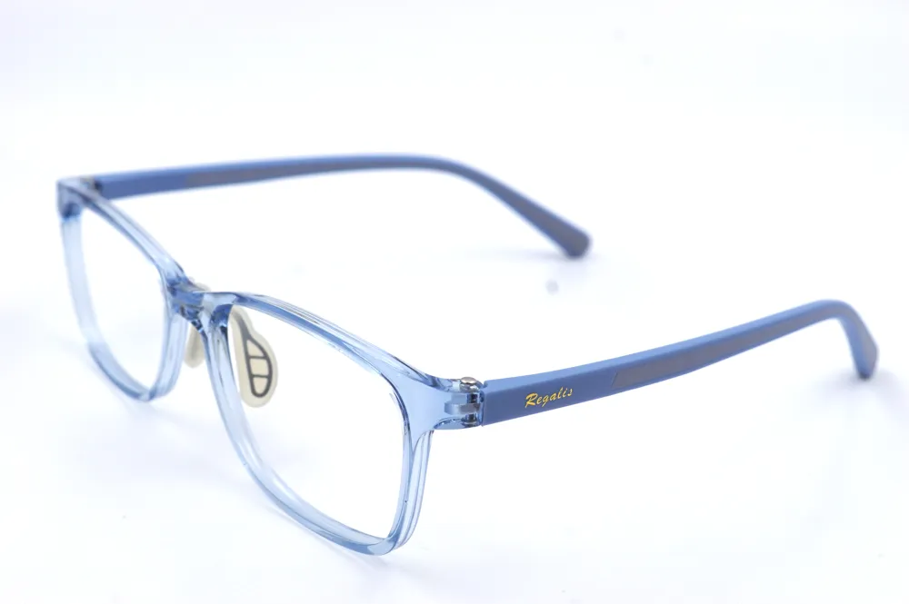 Regalis Blue Rectangle Full Rim Clipon Eyeglass