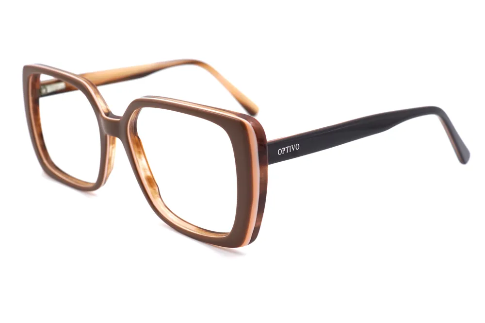 Optivo Brown Penta Full Rim Eyeglass