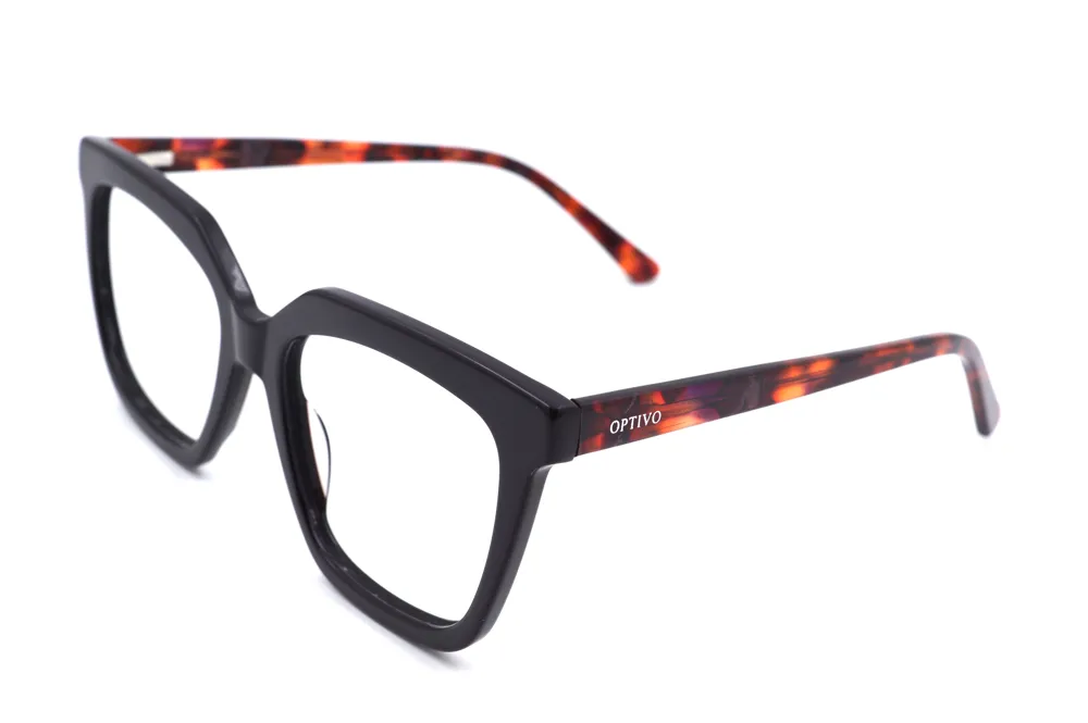 Optivo Brown Rectangle Full Rim Eyeglass