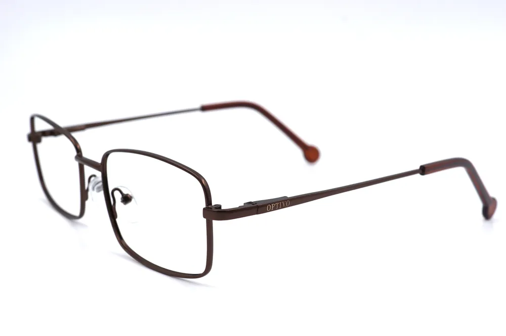 Optivo Brown Rectangle Full Rim Eyeglass