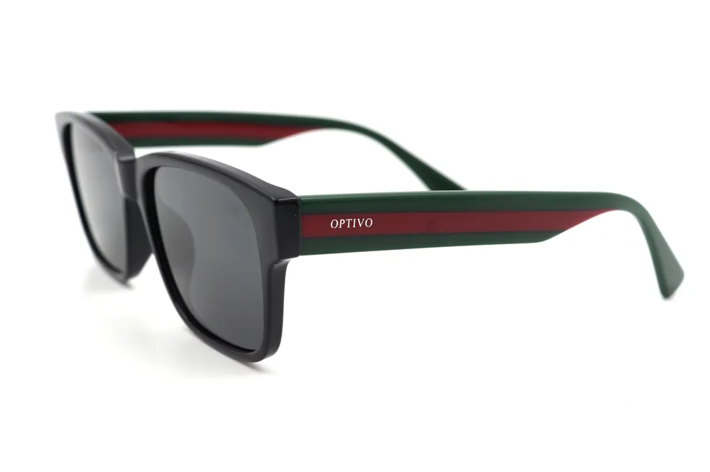 Optivo Black Rectangle Polarized & UV Protection Sunglass