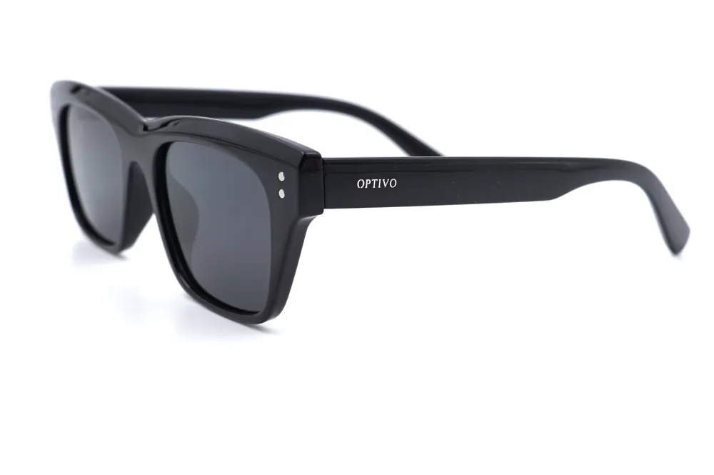 Optivo Black Rectangle Polarized & UV Protection Sunglass