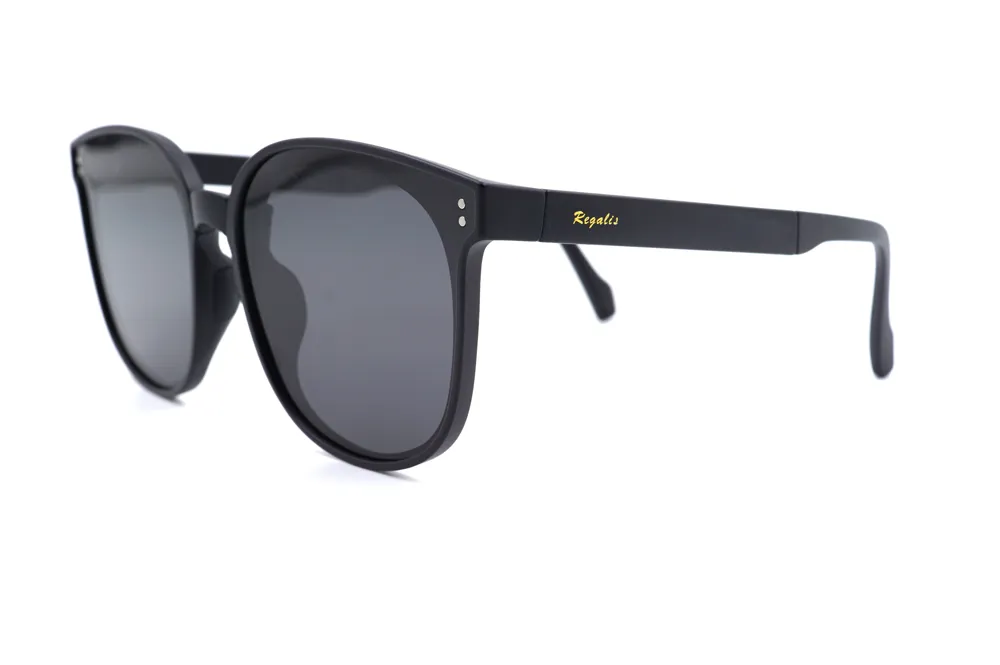 Regalis Black oval Polarized & UV Protection Foldable Sunglass