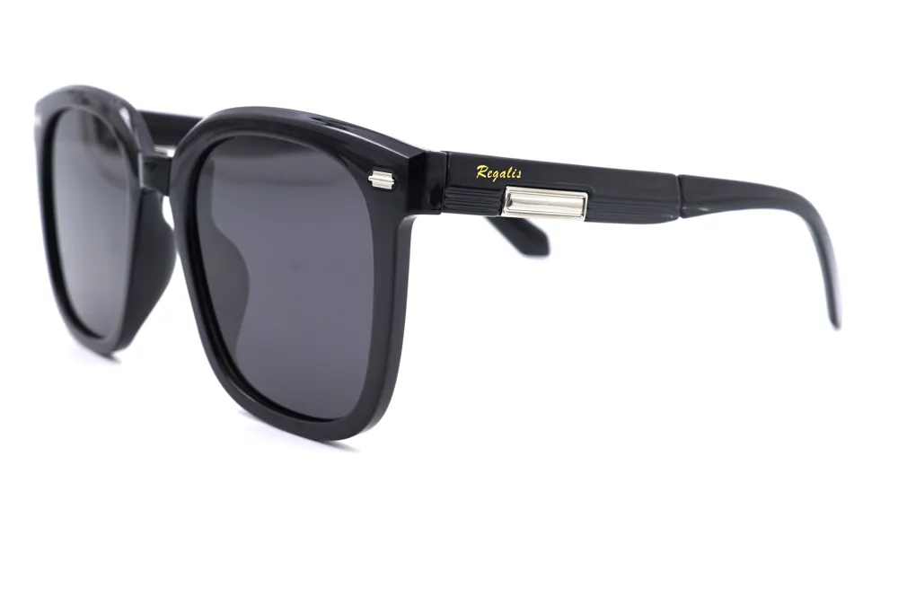 Regalis Black Square Polarized & UV Protection Foldable Sunglass