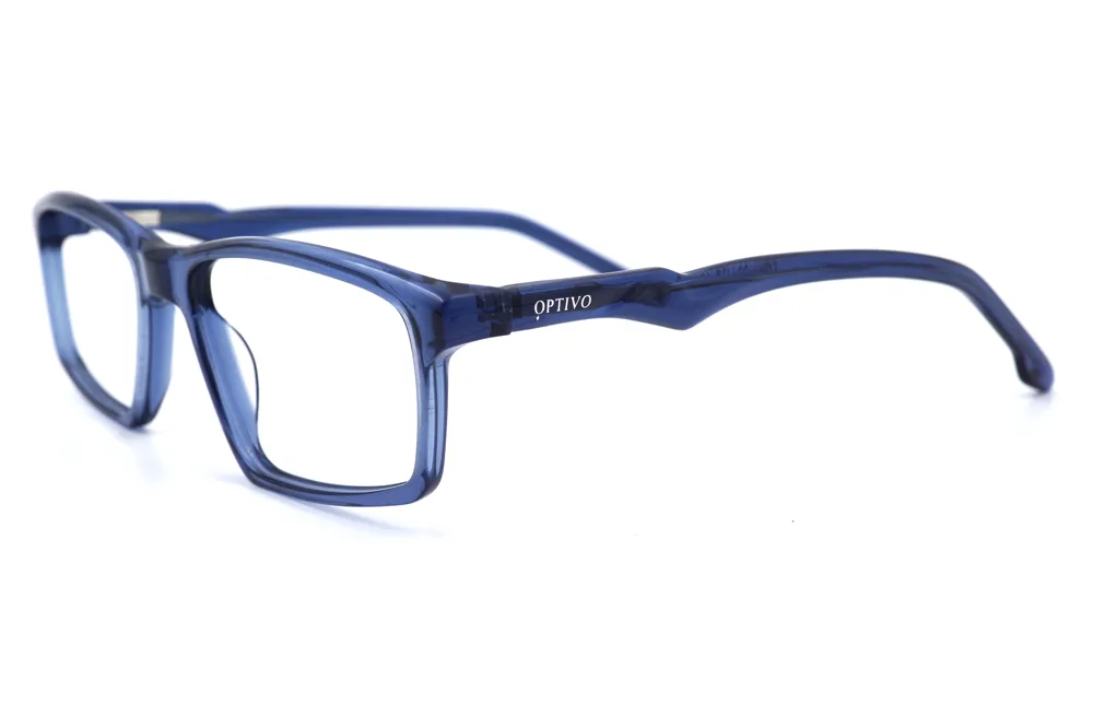 Optivo Blue Rectangle Full Rim Eyeglass